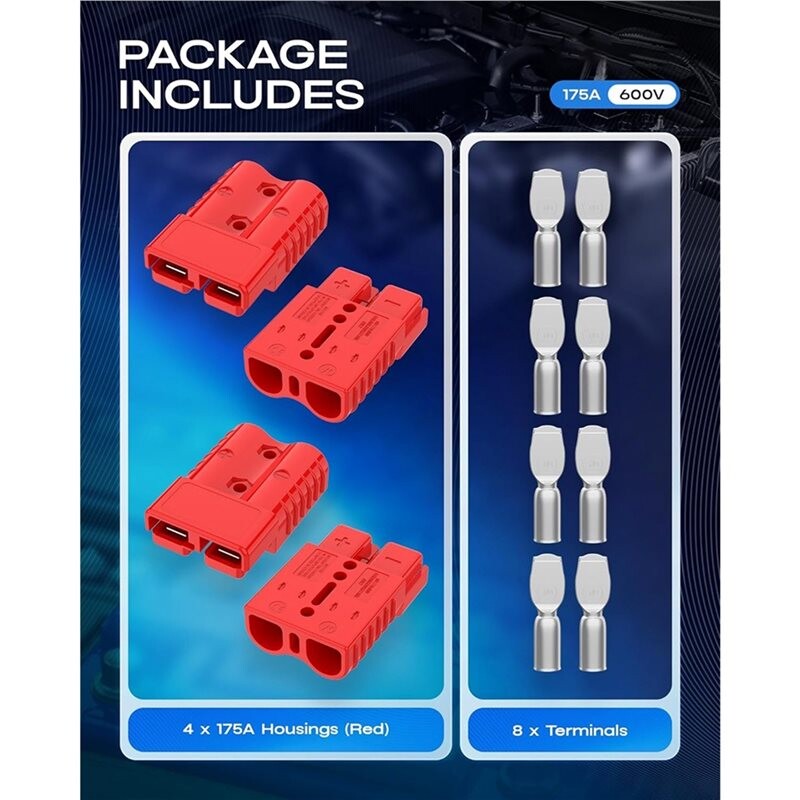 For Anderson Connector 175A 600V Battery Quick Connect/Disconnect for 1 ...