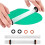 Polymer Clay Roller Tools,2Pcs Clay Rolling Pin,Acrylic Rolling Pin with Thickness Rings,for DIY 6