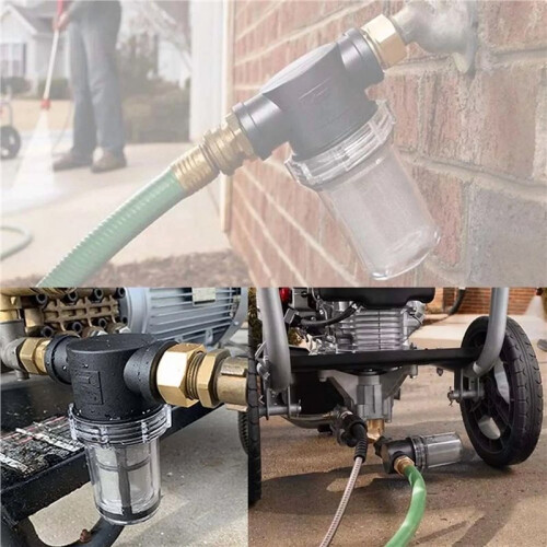Inline Water Filter for Garden Hose with 40 Mesh and 100 Mesh Screen, 2 O-Ring 2