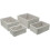 Storage Baskets 4-Piece Set - Stackable Woven Basket Paper Rope Bin Boxes for Makeup, Bathroom, Bedroom 3