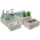 Storage Baskets 4-Piece Set - Stackable Woven Basket Paper Rope Bin Boxes for Makeup, Bathroom, Bedroom 6