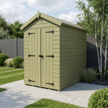 4 x 7 Apex Shed Tanalised (Double Door, No Windows)