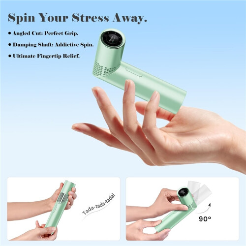 Mini handventilator in lippenstiftvorm, draagbare nekventilator, USB oplaadbaar, groen 2