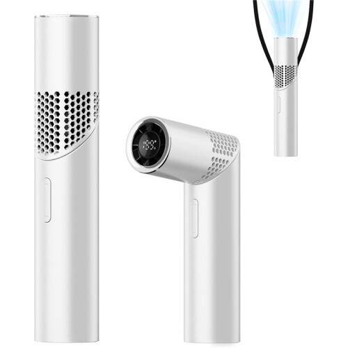 Draagbare mini-nekventilator met USB-oplaadfunctie, stille koeling, wit