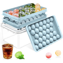 Vassoio per cubetti di ghiaccio con coperchio, stampo sfere ghiaccio BPA free