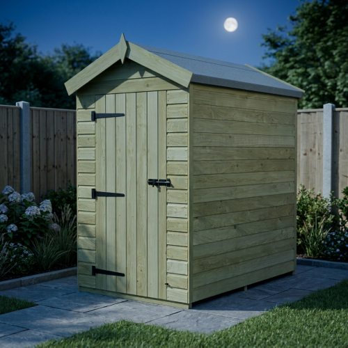 4 x 7 Apex Shed Tanalised (Single Door, No Windows) 2