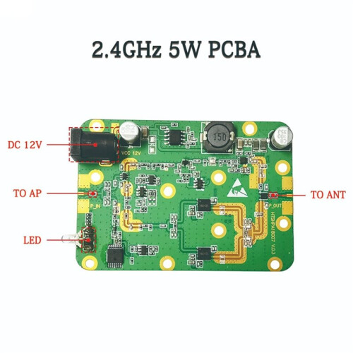 Amplificador de Sinal Bidirecional PCBA 2.4G 5W, Extensor de Sinal Sem Fio 2