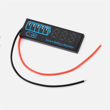 5 Stück Li-Ion-/Säure-/Lithium-Akku-Ladeanzeige 7-40V LED-Display Monitor Digitales Spannungs- und Kapazitätsmessgerät