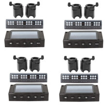 4X Cubierta del Monitor LCD para S1 S2 S3 Scooter de 8 Pulgadas con Manija del Freno del Acelerador Cubierta de la LáMpara LED
