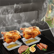 Stainless Steel BBQ Spit Accessories for 14mm Rod Double Ended Rotisserie Fork