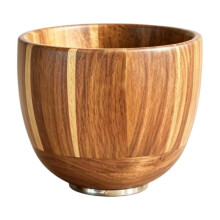 Houten Mengkom voor 4,5 & 5 QT Staande Mixers - Houten Kom met Roestvrijstalen Vergrendelingsvoet