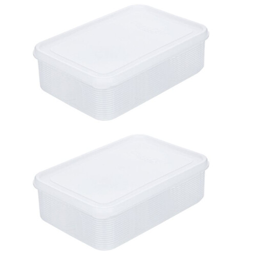 6-Grid Plastic Food Storage Container with Lid for Microwave Heating