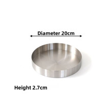 (Diameter 20cm)Modernes minimalistisches rundes Serviertablett aus Edelstahl für Hotel und Heimgebrauch