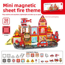 (Firefighting)Fire Truck Magnetic Building Blocks Kids Educational Toy With Material Abs