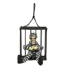 Schreeuwende Geanimeerde Halloween-Decoraties, Halloween-Decor met Bewegingssensor, Enge Schedelkooi-Gevangene,B