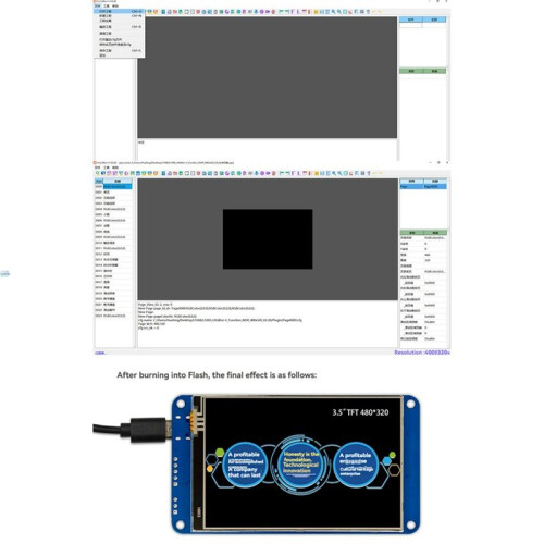 3.5inch TFT  Serial Port Screen Display Module 320x480 HMI  Display Screen for Vehicle Display 2
