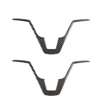 2X for CR-V 2007-2011 Soft Carbon Fiber 3D Sticker Steering Wheel Panel Cover Frame Trim Interior Car Accessories
