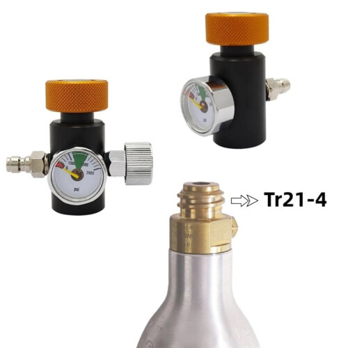 For  Cylinder Adapter with 3000psi Gauge, Quick Refill /Off , 8mm 2