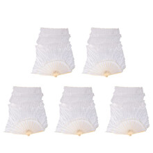 Silk Unisex Chinese Silk Dance Fans 5Pcs Belly Dance Fans White Color 180x90cm