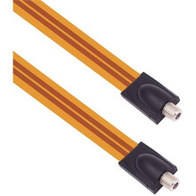 2PCS/LOT RG6 F Female Connector Flat Coaxial Cable Pass Home/ Car WINDOW DOOR for Satellite Antenna TV
