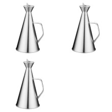 3X 750ML Stainless Steel Olive Oil Bottle Vinegar Sauce Seasoning Dispenser Condiment Storage Container for Kitchen