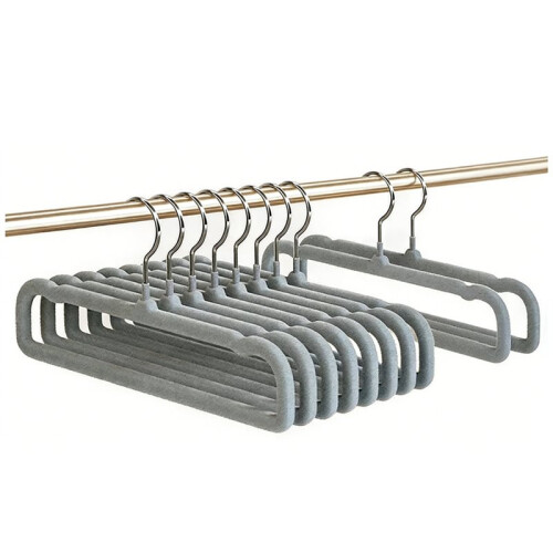 Beige Plastic Pants Hanger Multifunctional Space-Saving Trouser and Clothes Hanger for Efficient Cloth Drying Grey
