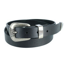Wrangler Women's 3 Piece Belt with Veg Tanned Leather