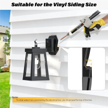 Vinyl Siding Mounting Block Kit with Built-in Electrical Box, 130110006001 Vertical Siding Lamp Mounting Plate