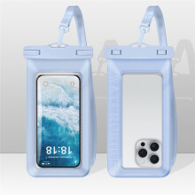 Custodia impermeabile XL per telefono touchscreen, galleggiante, in PVC blu