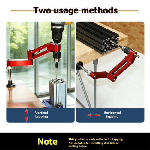 CNC Aluminum Alloy Profile Hand Drill Tapping Bracket DIY Horizontal and Vertical Tapping Auxiliary Tool 1