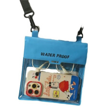 Marsupio impermeabile e asciutto con cintura regolabile e custodia per cellulare, colore blu