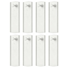 8 Universal Frame Hangers with 24 Removable Adhesive Strips (2 Per Hanger), Damage-Free Wall Mount for Sawtooth, D-Ring