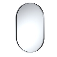 Oval 500 x 800mm Chrome Frame Recessed Mirror
