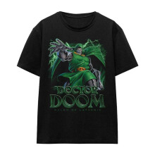 (L, Black) Marvel Womens/Ladies Ruler Of Latveria Doctor Doom T-Shirt