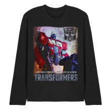 (S, Black) Transformers Unisex Adult Generations Optimus Prime Comic Cover Long-Sleeved T-Shirt