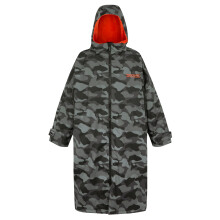 (S-M, Grey/Black) Regatta Unisex Adult Camo Changing Robe
