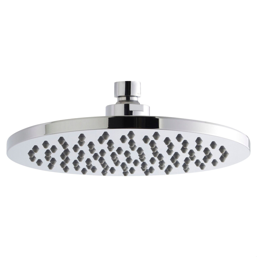 Photos - Shower System Balterley Consall Round Easyclean Fixed Shower Head 200mm, Modern Design, High Flow - Chrome Finish BSSH049