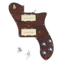 Loaded Guitar Pickguard Prewired Wiring Harness for Tele Deluxe Style Electric Guitar Replacement Red Tortoise