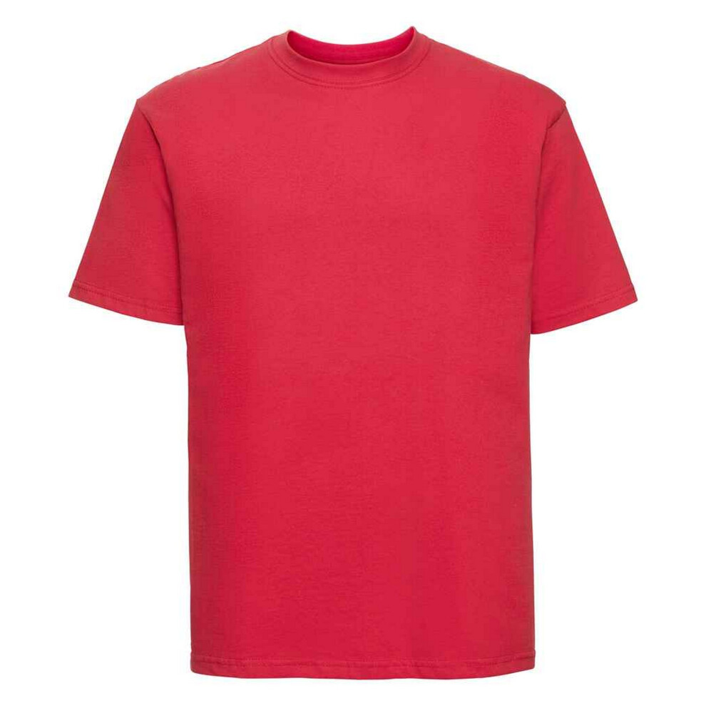 Russell (Xl, Bright Red) Mens Ringspun Cotton Classic T-Shirt