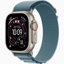 Apple Watch Ultra 3 GPS+Cellular 49mm Naturalny Tytan Koperta MEWP4 Duży Jasnoniebieski Pętla Alpejska