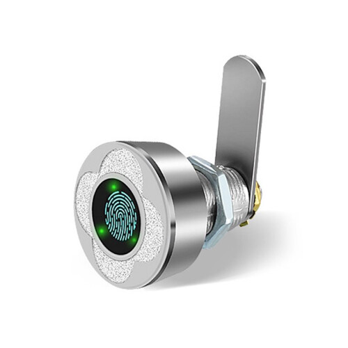 Fingerprint Cabinet Lock for Indoor Use, Secure Mailbox & Drawer Silver