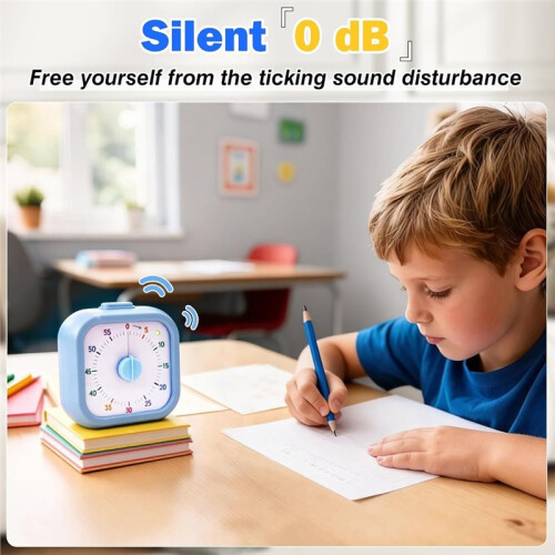 Visual Timer for Kids,60 Minute Timer Digital Pomodoro Timer Countdown with Silent Pause Function for Kitchen Study 2