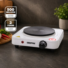 Geepas 1000W Single Hot Plate Precise Table Top Cooking Cast Iron Heating Plate Portable, Camping & Caravan Cooking
