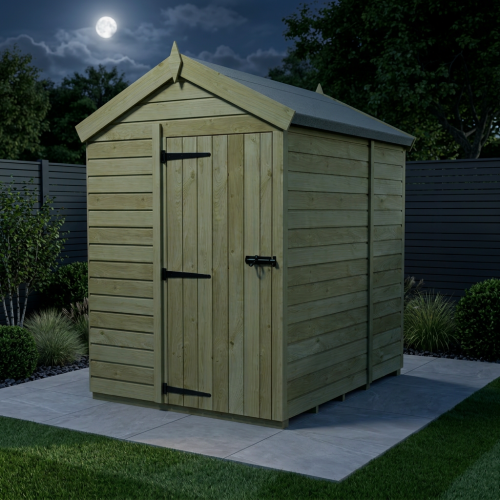 5 x 6 Apex Shed Tanalised (Single Door, No Windows) 1