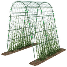 Großer Metall-Gartenbogen mit Vogelschutznetz