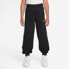 (9-10 Years, Black/White) Nike Childrens/Kids Fleece Colour Block Joggers