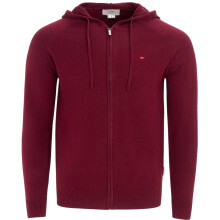 (S, Burgundy) Lee Cooper Mens Acrylic Full Zip Hoodie
