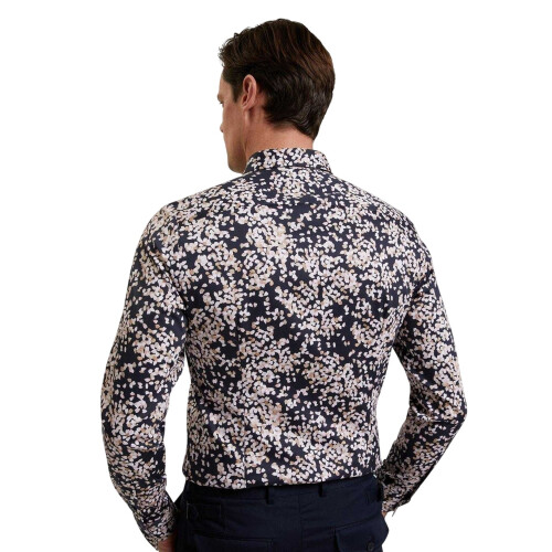 Ted Baker (XL, Navy) Ted Baker Mens Leaf Print Shirt 1