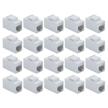 20 Stück CAT6 RJ45 für 1000M Netzwerk, Weiße Steckbuchse, Ethernet-Anschluss