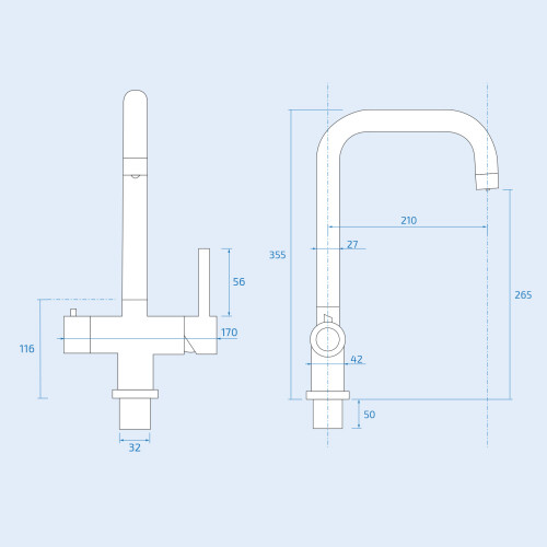 NES Home 3 in 1 Single Lever Boiler Complete Kitchen Mixer Tap Set - Copper 1